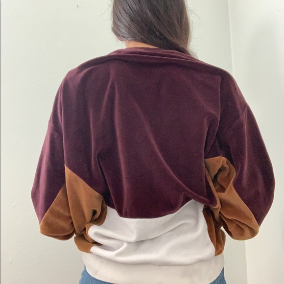 ASOS Color Block Velvet Pullover Sweater - Picture 4 of 7